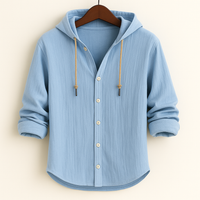 Milton - Relaxed Hooded Button-Up Shirt